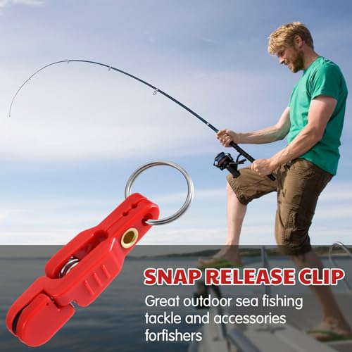 19/21/42 Piece Snap Weight Kit Trolling System Include Trolling Weights Red Clips Bullet/Fish Shape Fishing Weights for Walleye Saltwater Freshwater Fishing