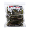 YUM Dinger Classic Worm All-Purpose Soft Plastic Bass Fishing Lure 100 Pack, 5 Inch - color: Watermelon Red Flake, size: 5"
