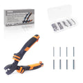 Eupheng Fishing Crimping Pliers Tools Secure Crimp Without Damaging Line, 6-Tooth Serrated Jaws Crimper with 240pcs Copper Sleeves, 5.9in Carbon Steel for Saltwater & Freshwater - color: Crimping Pliers (Orange) + Sleeves (240pcs)