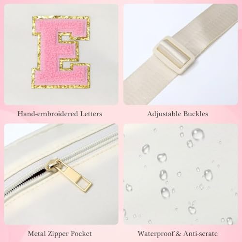 YOOLIFE Birthday Gifts for Girls, Initial Fanny Pack Girls Purse, Beige L | Personalized Birthday Gifts for 3 4 5 6 7 8 9 10 Year Old Girl, Little Girls Fanny Pack Crossbody Bag Belt Bag - color: Beige, style: L