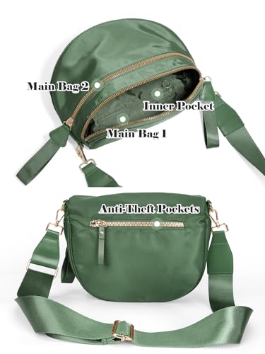 Pure Colour Crossbody Bag Bum Bag for Women,Spacious Purse Fanny Packs Belt Bag,Oversized Bum Bag (Colour Bum Bag-Bean Green) - color: Colour Bum Bag-Bean Green