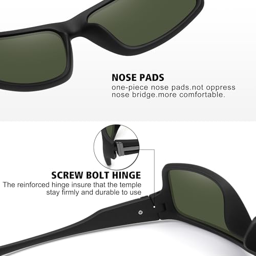 STORYCOAST Polarized Sports Sunglasses for Men Women Unbreakable Frame Cycling Fishing Driving - color: 3pack Black+black/Brown+black/Dark Green