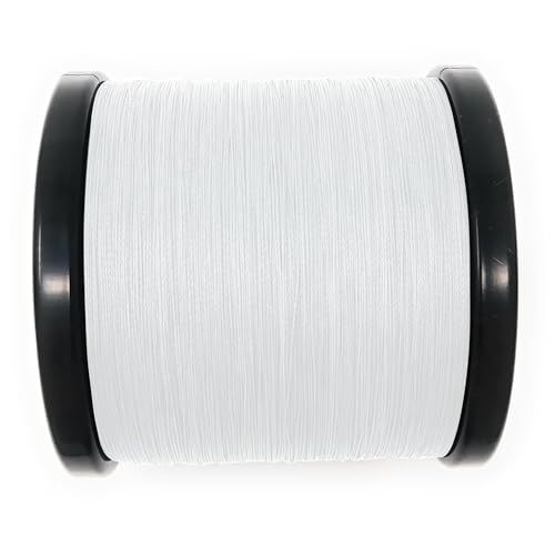 Reaction Tackle Braided Fishing Line - Pro Grade Power Performance for Saltwater or Freshwater Fish - Colored Fishing Line Braid for Extra Visibility - color: White, size: 8 Lb (1000 Yards)