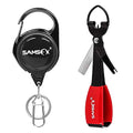 SAMSFX Fishing Knot Tying Tool, Multifunctional Fly Fishing Nippers with Retractor, Fishing Line Knot Tyer, Fast Tie Nail Knots, Tackle Box Accessory - color: Red Knot Tool, style: Carabiner Retractor