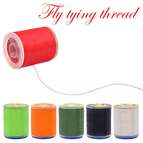 XFISHMAN Fly-Tying-Thread-Kit-6/0-3/0 Fly Tying Supplies Fly Fishing Materials Accessories - color: 6/0-6 Color Thread Kit 01