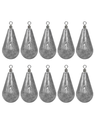 BLUEWING Casting Swivel Bell Sinkers Fishing Weights 1/2oz-8oz Drop Shot Dipsey Lead Saltwater - size: Size02: 3/4oz, 10 Pack