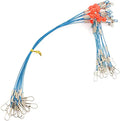 YOTO Fishing Leaders,Stainless Steel Tackle Rig with Tackle Lure Swivels Snaps, Saltwater rig Wire Leader Fishing Leader Wire Bottom rigs for Saltwater - color: Blue Fishing Leaders, style: 1arm-12pcs