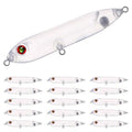 20pcs/25pcs Fishing Blanks Lures Kit Fishing Topwater Unpainted Swimbait Unpainted Crankbaits Hard Baits DIY Lure for Bass Salmon Trout Saltwater and Freshwater - color: 20PCS 4.13″/0.37oz