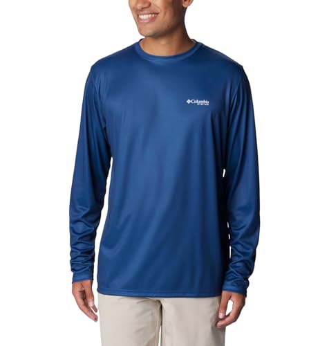 Columbia Men's Terminal Tackle PFG Tarpon Rise Long Sleeve - color: Carbon/Trout Print/Gfg, size: Small
