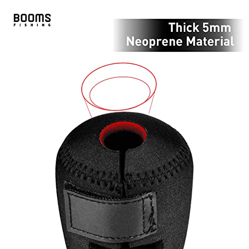 Booms Fishing RC1 Neoprene Reel Cover, Round Baitcasting Reels Cover, Fit for 50 100 200 300 400 800 1000 2000 3000 4000~10000 Conventional Reels, S/M/L/XL Size - size: XL (4.7" W x 3.7" D)