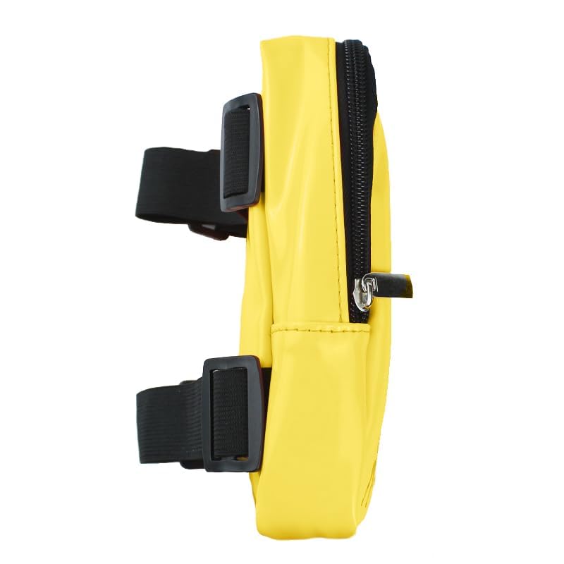 Glossy Thigh Bag | Leg Harness for Women | Outdoor Leg Pouch | Carnival Hiking Travel Fanny Pack with Adjustable Straps | Yellow - color: Yellow