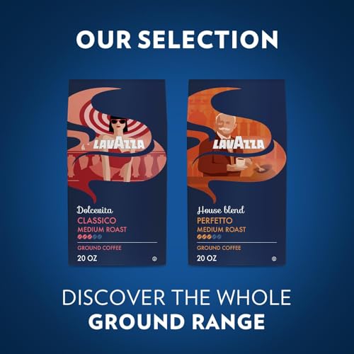 Lavazza House Blend Perfetto Ground Coffee 6 Bags of 20oz, Medium Roast, Full-bodied, Intensity 3/5, 100% Arabica, Ideal for Drip Brewers, (Pack of 6) - Package May Vary - size: 20 Ounce (Pack of 6)
