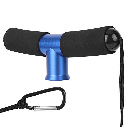 Fighting Waist Belt with Aluminum Rod Holder and Lanyard - T-Bar Butt Cushion for Fishing Rod Rack Support