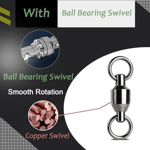 AMYSPORTS Wire Stainless Fishing Leader Steel High Strength Fishing Leaders Freshwater Lures Saltwater Fishing Leader Wire Black Nickel - size: #1 (9.8in-50lb) 20pcs