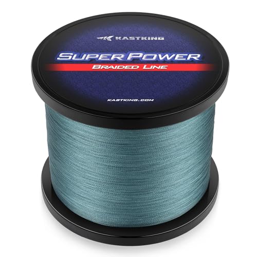 KastKing SuperPower Braided Fishing Line - Abrasion Resistant Braided Lines – Incredible Superline – Zero Stretch – Smaller Diameter – A Must-Have! - color: X4-Low-Vis Gray, size: 30LB(300 Yds)