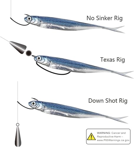 QualyQualy Soft Swimbait Fishing Lures 5PCS 6PCS Jerk Shad Minnow Drop Shot Lure Bass Bait Shad Lure Soft Jerkbait for Bass Trout Pike Walleye Crappie 2.95'' 3.93'' 4.72'' - color: A-1#, size: 4.72" - 5Pcs