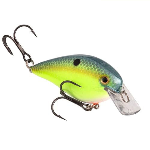 Strike King KVD 1.5 Hard Knock Fishing Lure, 3/8 oz, 3D Lifelike Eyes - color: 538 - Chartreuse Sexy Shad, size: 1.5-Ounce