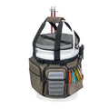 Fishing Bucket Organizer with Bucket Cover Fishing Tackle Bag with Rod & Plier Holder, Multi-Pockets for 5 Gallon Bucket Fishing Gear & Accessories Father Gifts - color: Khaki