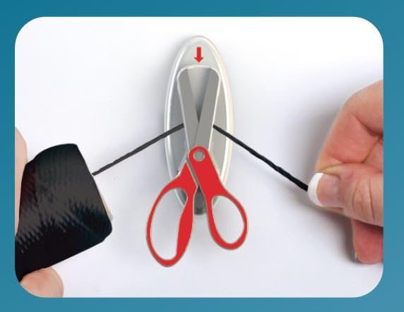 Jokari Quick Cut Wall-Mounted Cutting Tool - Peel & Stick, Safe Hidden Blade Cutter for Crafts, Fishing Line, Thread, Yarn, Fabric, Tags, No-Tool Installation - size: 1 Pack