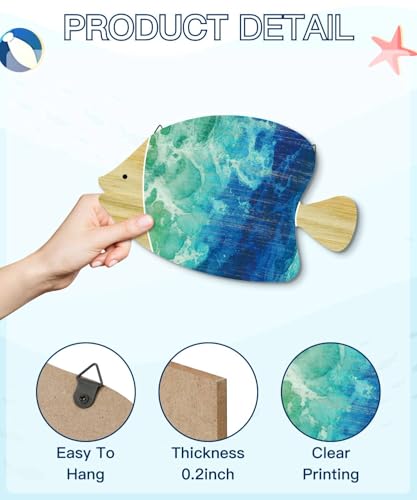 Putuo Decor Fish Wall Decor Set Ocean Theme Coastal Wall Art For Living Room Bedroom Bathroom Beach House Nautical Home Decoration - color: Fish