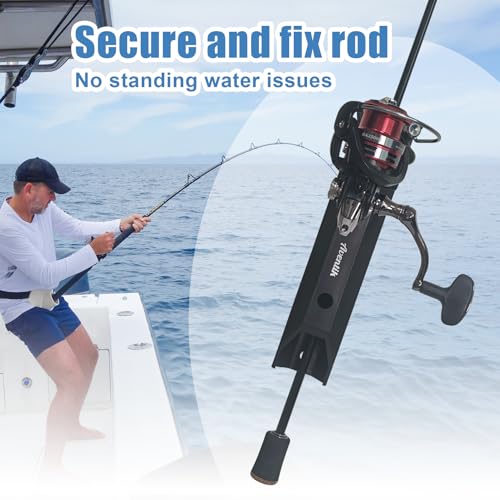 Aventik 2/4pcs Tube Fishing Rod Holders for Boat Truck Tool Box with Tool Slot, Wall Mount Fishing Pole Holders with Screws - style: 2 Pole
