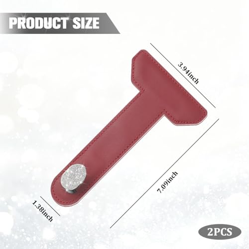 Zpana 2PCS Bling Car Co-Pilot Glovebox Hook, Crystal Rhinestone Vehicle Passenger Seat Hanger for Purse Handbag Umbrella, Automotive Glove Box Storage Organizer, Universal for Truck SUV Van (Red) - color: Red