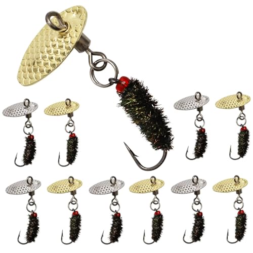 Dovesun Fly Fishing Lures Fly Fishing Flies Wet Fishing Flies Fishing Lures Fishing Spinner for Bass Sunfish Pike Trout 5PCS/10PCS - color: Flies-10pcs, size: Hook Size 14#
