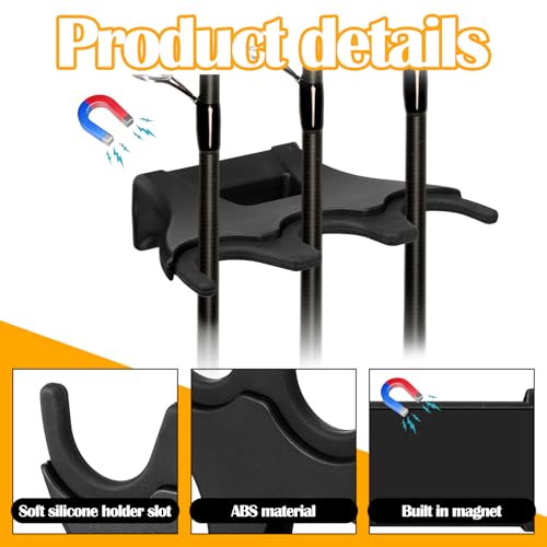 Silipull 2 Pcs Magnetic Fishing Rod Holder for Car Portable Outdoor Pole Rack Fly Fishing Pole Rack Stands with 3 Holder Slots for Truck Bed Wall Garage Door Summer Boat Accessories for Men Gifts