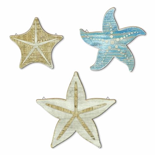 Putuo Decor Starfish Wall Decor Set Ocean Theme Coastal Decorative Wall Art For Living Room Bedroom Bathroom Beach House Entryway - color: Starfish
