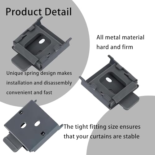 coolaroo Replacement Parts - Outside Mounted Blinds Curtain Rod Bracket Attachment, Vertical Blinds Replacement Parts, Deer Blind Brackets & mini Blind Brackets for Blinds Replacement - color: Gray, size: 1 SET