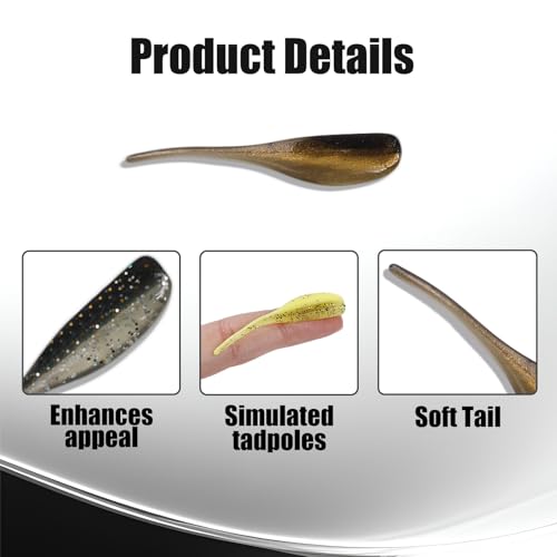 Crappie Lures Soft Plastic Baits for Crappie Panfish Fishing Lures FS/RE-02 - style: 50pcs