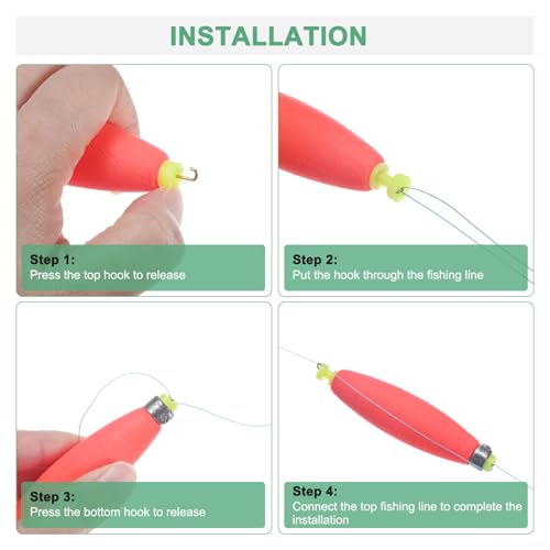 M METERXITY Pack Fishing Bobbers Floats, EVA Foam Weighted Bobbers, Clip-on Floats Slip Corks Floaters Strong Buoys - color: Yellow, size: 2" Length
