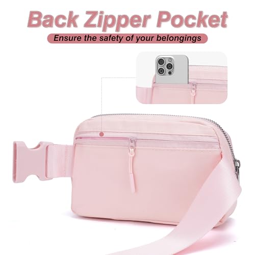 JSJ Mini Fanny Pack for Women & Men,Valentines Day Gifts for Girls Teens Kids Daughter Sister Her,Trendy Stuff Crossbody Bags Cute Everywhere Belt Bags.(Pink) - color: Pink