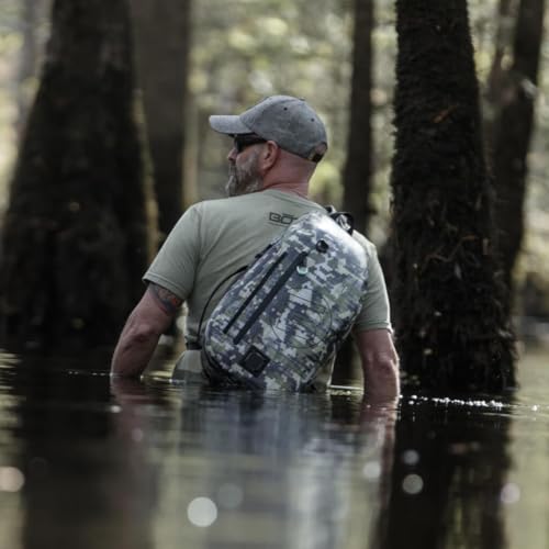 BOTE Highwater Slingpack One Strap Backpack Waterproof Outdoor Dry Bag 20 Liter Capacity Watersport Kayaking Fish Sling Snow - color: Verge Camo