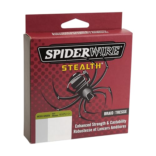 SpiderWire Stealth Braid Fishing Line - color: Moss Green, size: 300yd, style: 8lb Break Strength