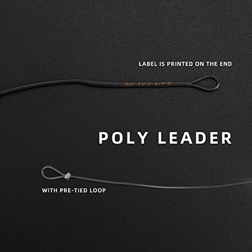 SF Fly Fishing Polyleader Monofilament Core Leader Line Fly Line for 7' Trout and 10' Salmon Poly Leader 7FT/10FT Float Hover Intermediate 3/5/7IPS - color: Grey, size: Trout 7FT-S5