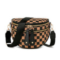 KKXIU Crossbody Sling Bag for Women Trendy Fanny Pack Vegan Leather Chest Bag | Trendy - color: 2-khaki