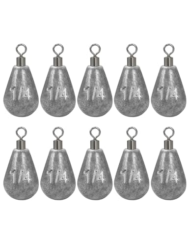 BLUEWING Casting Swivel Bell Sinkers Fishing Weights 1/2oz-8oz Drop Shot Dipsey Lead Saltwater - size: Size11: 1/4oz, 10 Pack