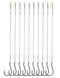 Circle Hooks Rigs Saltwater Steel Leader Wire, 25pcs Heavy Duty Circle Hook with Leader Wire Bass Catfish Fishing Lure Rig - size: 6/0