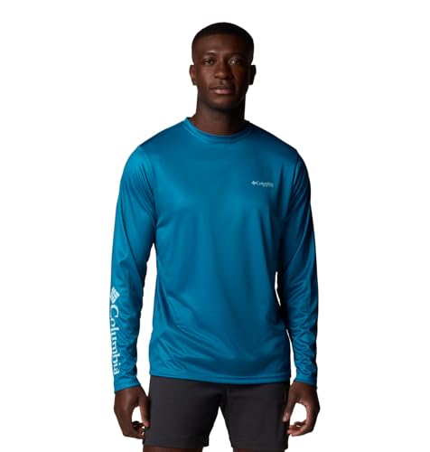 Columbia Men's Terminal Tackle PFG Fish Shine Long Sleeve - color: Blue Echo/Pfg Trout Shine, size: X-Large