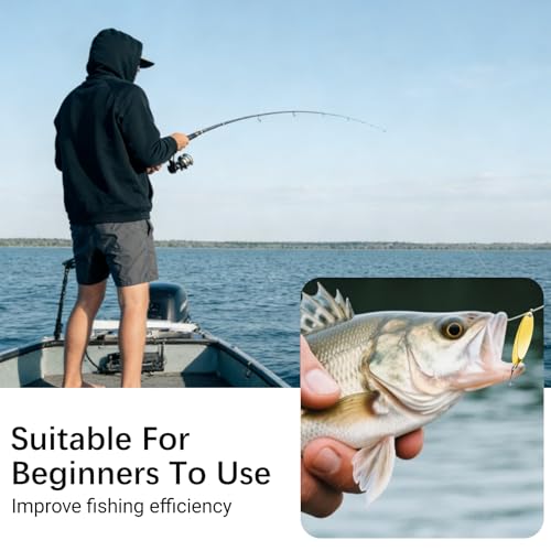 Fishing Lures Fishing Spoons, 5pcs/25pcs/30pcs/50pcs Trout Lures Bass Lures Hard Metal Spinner Baits for Salmon Bass Trout - color: 5PCS-7g