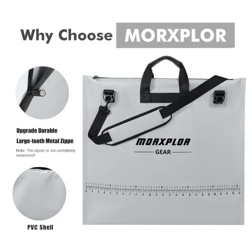 MORXPLOR Fish Bag Heavy Duty Tournament Fishing Weigh in Bag 26x23 19x34 inches - color: 23inch Light Grey