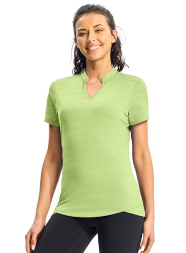 Rdruko Women's Hiking Shirts Short Sleeve UPF 50+ Sun Protection Lightweight Dry Fit Outdoor Travel Fishing Shirts - color: Fruit Green, size: X-Small
