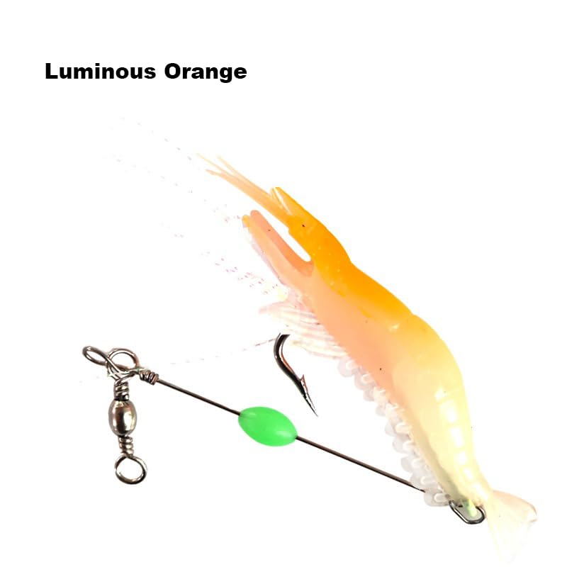 WOLFSKIN Fishing Lures Kit, Fishing Baits Set, Included Crankbaits, Curly Tail Jigs, Spoons, Hooks, Weights, Fishing Accessories with Tackle Box, for Carp, Bass, Freshwater Saltwate - color: 16p Shrimps kit