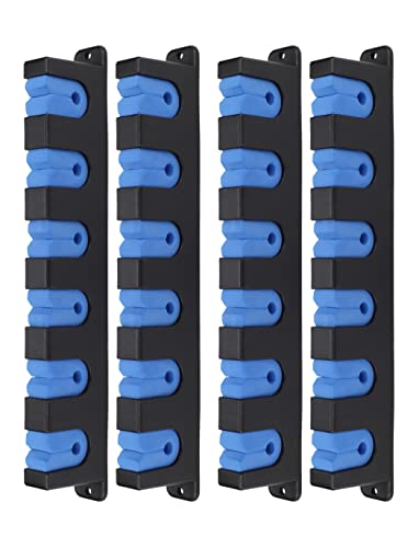 Horizontal Fishing Rod Rack Holders Wall-mounted Fish Pole Holder for Garage & Boat 6-Rod Storage Racks -1 Pair Rod Holder Rod Holder (2 Pair Horizontal Blue) - color: 2 Pair Horizontal Blue