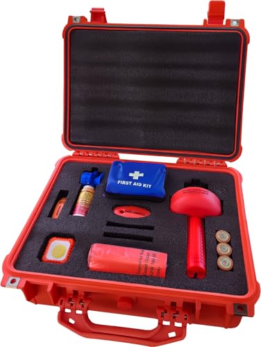 Sirius Signal MK-1001 Boating Safety Hard Case Kit - USCG Approved | Emergency SOS Kit, Includes Electronic Boat Flare Replacement, Complete Visual, Audible, and First Aid System - size: Hard Case