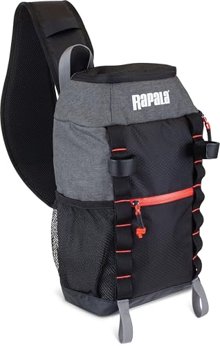 Rapala Venture 8" Sling Pack Compact Fishing Tackle Bag with Organized Storage for Lures, Tools & EDC Travel