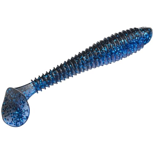 Strike King Rage Swimmer Fishing Lure, Soft Plastic Swimbait, Blue Bug, 3 3/4-Inches, 7 Count (Pack of 6)