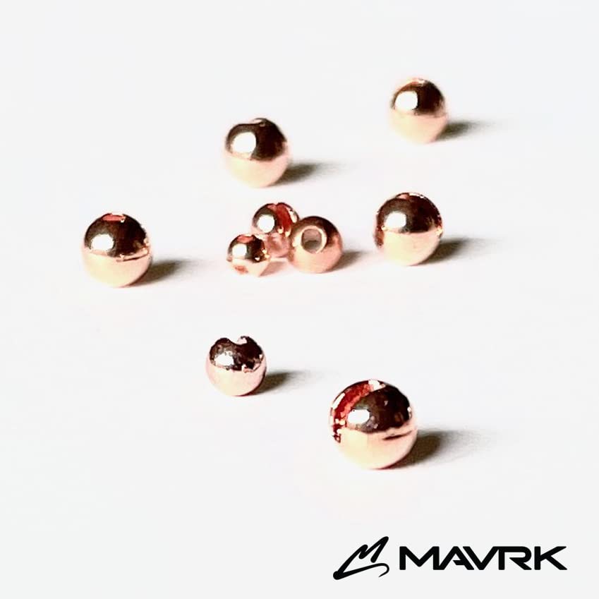 Mavrk Fly Fishing Slotted Tungsten Beads 25pc Refill Pack Euro Nymph Style Flies 5 Essential Colors Gold Silver Copper Black Chartreuse 4 Essential Sizes 4mm 3.5mm 3mm 2.5mm - color: Copper, size: 2.5mm