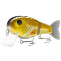 BASSROCK Topwater Fishing Lures for Bass Pike Salmon Floating Swimbait Jointed Crankbait Freshwater Saltwater 4.9in/1.76oz RK1001 - color: Golden Shiner, size: 3.9in/1.04oz
